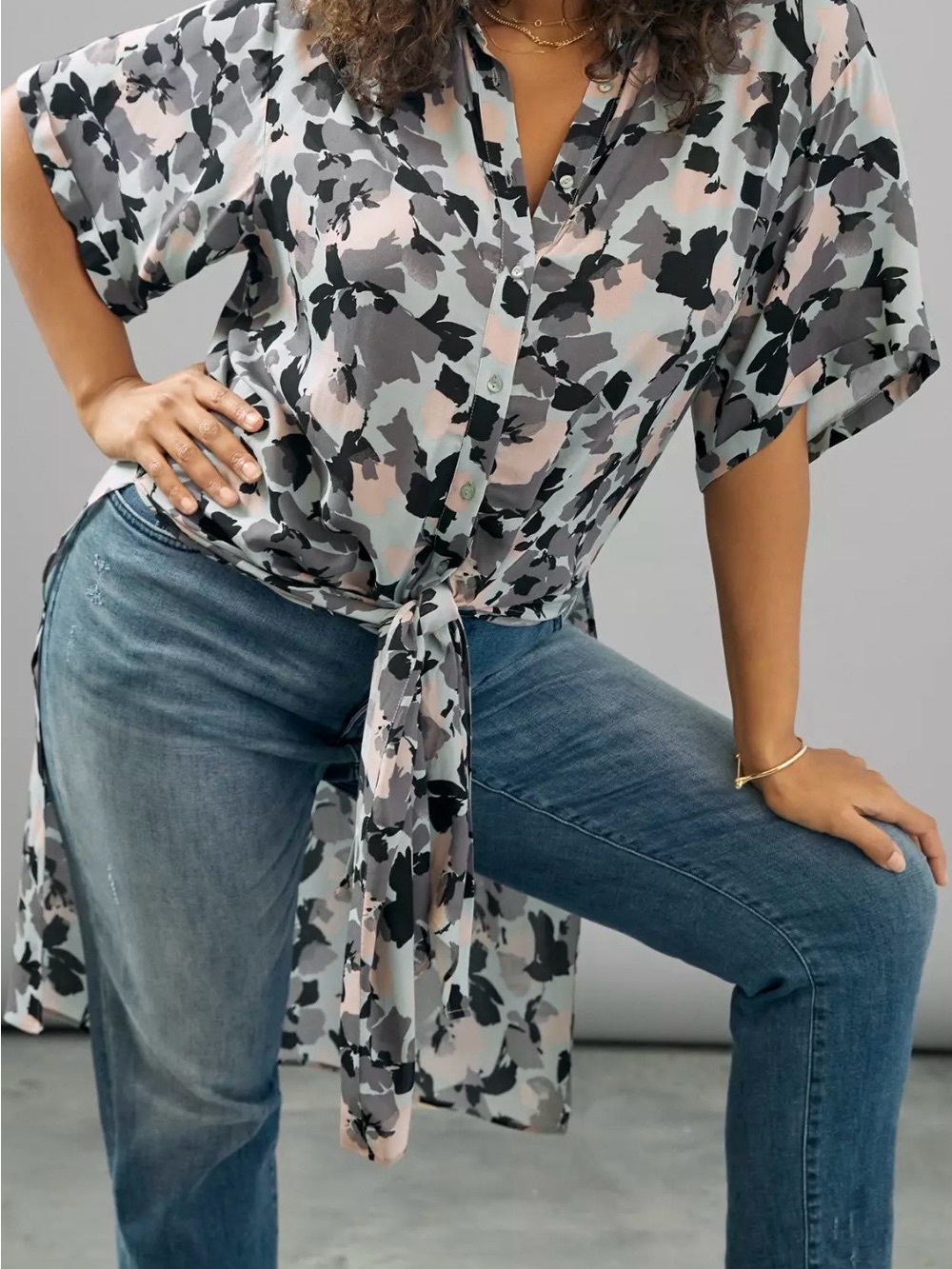 Maeve Anthropologie Rita Printed Tunic Blouse/Cover Up/Dress Medium Bohemian
